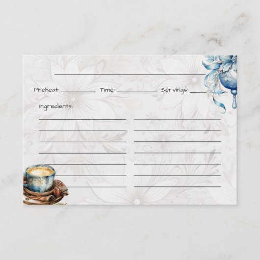 クリスマスモーニング基本レシピカード エンクロージャーカード (正面)