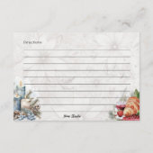 クリスマスモーニング基本レシピカード エンクロージャーカード (裏面)