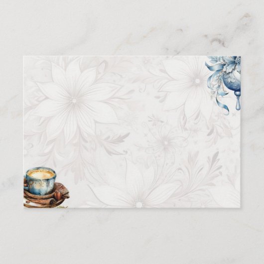 クリスマスモーニング基本空白のレシピカード エンクロージャーカード (正面)