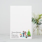 クリスマスモーニング文房具筆記用紙 便箋 (スタンド正面)