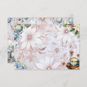 クリスマスモーニング空白のレシピカード エンクロージャーカード (正面/裏面)