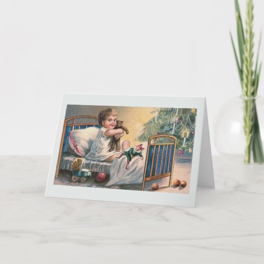 「クリスマスモーニング」ヴィンテージグリーティングカード シーズンカード (正面)