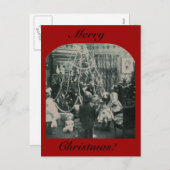 クリスマスモーニング – ヴィンテージ立体視 シーズンポストカード (正面/裏面)