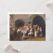 クリスマスモーニング(by Ferdinand Georg Waldmuiller) カード (正面/裏面インサイチュ)