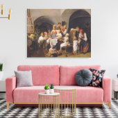 クリスマスモーニング(by Ferdinand Georg Waldmuiller) キャンバスプリント (インサイチュ (リビング))