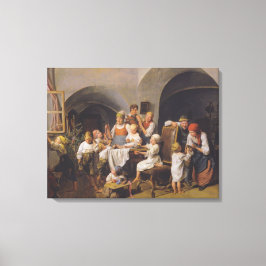 クリスマスモーニング(by Ferdinand Georg Waldmuiller) キャンバスプリント