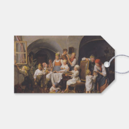 クリスマスモーニング(by Ferdinand Georg Waldmuiller) ギフトタグ