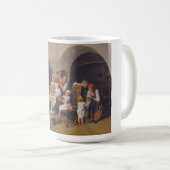 クリスマスモーニング(by Ferdinand Georg Waldmuiller) コーヒーマグカップ (正面右)