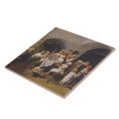 クリスマスモーニング(by Ferdinand Georg Waldmuiller) タイル (側面)