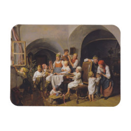 クリスマスモーニング(by Ferdinand Georg Waldmuiller) マグネット