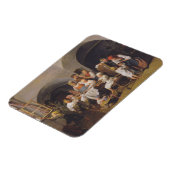 クリスマスモーニング(by Ferdinand Georg Waldmuiller) マグネット (左側)