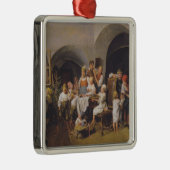 クリスマスモーニング(by Ferdinand Georg Waldmuiller) メタルオーナメント (右)