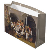 クリスマスモーニング(by Ferdinand Georg Waldmuiller) ラージペーパーバッグ (裏面アングル)