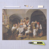 クリスマスモーニング(by Ferdinand Georg Waldmuiller) 薄葉紙 (クラフト)