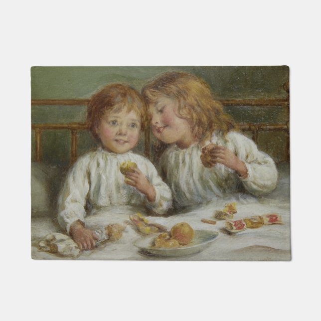 クリスマスモーニング(Joseph Clark) ドアマット (正面)