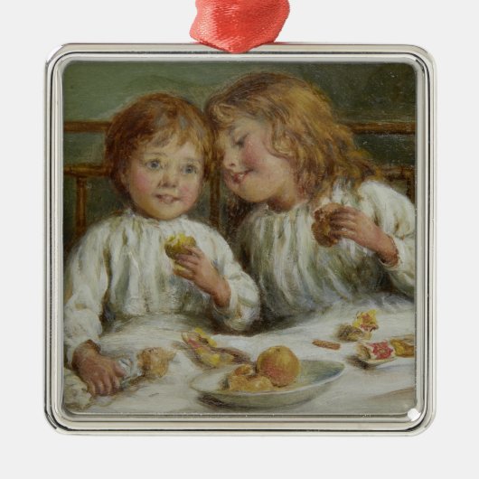 クリスマスモーニング(Joseph Clark) メタルオーナメント (正面)