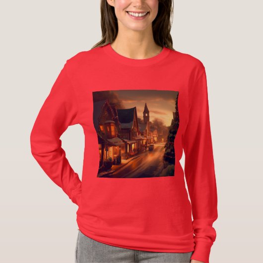 クリスマスモール・タウン1 Tシャツ (正面)