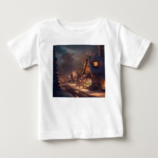 クリスマスモール・タウン2 ベビーTシャツ (正面)