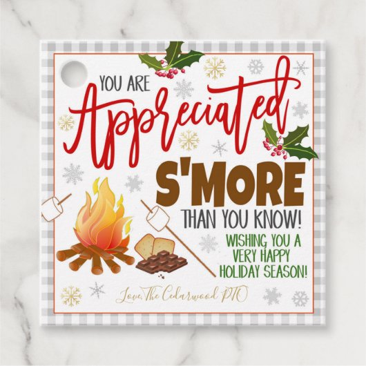 クリスマスモーレスギフトラベル フェイバータグ (正面)