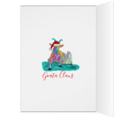 クリスマスヤギおもしろいサンタパーソナライズされた (内側 (左))