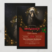 クリスマスヤギのクリスマスライト 招待状 (正面/裏面)