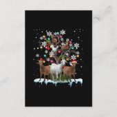クリスマスヤギの木にサンタヤギの恋人 エンクロージャーカード (正面)