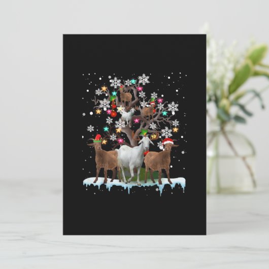 クリスマスヤギの木にサンタヤギの恋人 シーズンカード (スタンド正面)