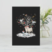 クリスマスヤギの木の上におもしろいサンタヤギ恋人のギフト セーブザデート (スタンド正面)