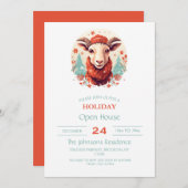 クリスマスヤギの芸術 招待状 (正面/裏面)