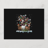クリスマスヤギオンツリーサンタヤギ愛好家 ポストカード (正面)