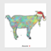 クリスマスヤギカラフル シール (シート)