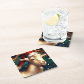 クリスマスヤギ1 スクエアペーパーコースター (インサイチュ)