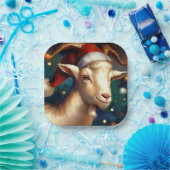 クリスマスヤギ1 ペーパープレート (パーティー)