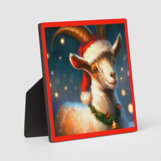クリスマスヤギ2 フォトプラーク (正面)