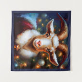 クリスマスヤギ4 タペストリー (正面(横))