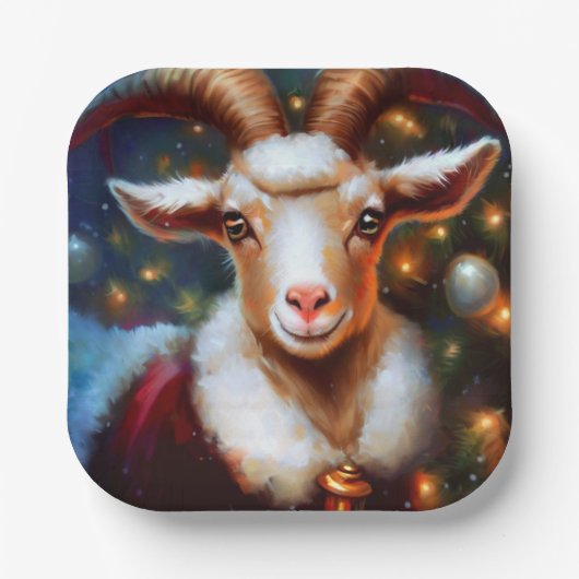クリスマスヤギ4 ペーパープレート (正面)