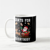 クリスマスヤギ 面白いヤギ みんなのための コーヒーマグカップ (左)