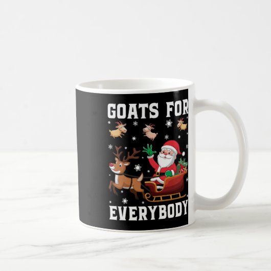 クリスマスヤギ 面白いヤギ みんなのための コーヒーマグカップ (右)