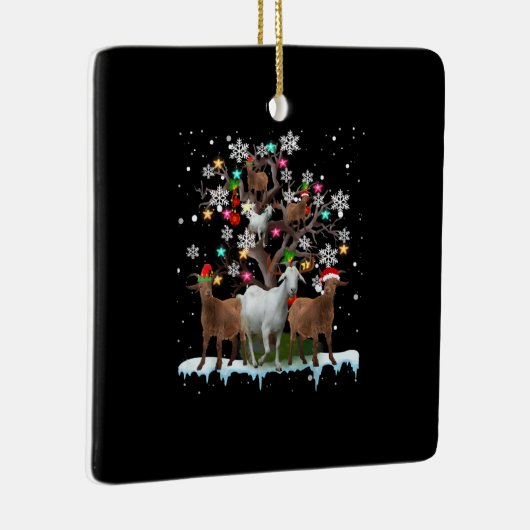 クリスマスヤートオンツリーサンタヤギ愛好家 セラミックオーナメント (右)