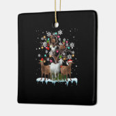 クリスマスヤートオンツリーサンタヤギ愛好家 セラミックオーナメント (左)