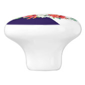 クリスマスユニコーンとポインセチアリース セラミックノブ (側面)