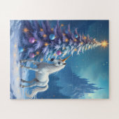 クリスマスユニコーンと童話の城 ジグソーパズル (横)