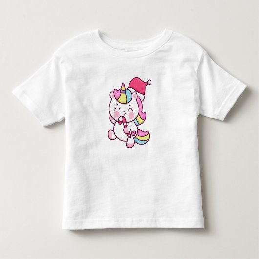 クリスマスユニコーンガール トドラーTシャツ (正面)