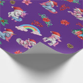 クリスマスユニコーンサンタラッピング紙キッズガールズ ラッピングペーパー (角)