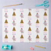 クリスマスユニコーンサンタ金ゴールドグリッタークリスマスツリー 薄葉紙 (クラフト)