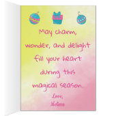 クリスマスユニコーンスノーフレークとリース (内側 (右))