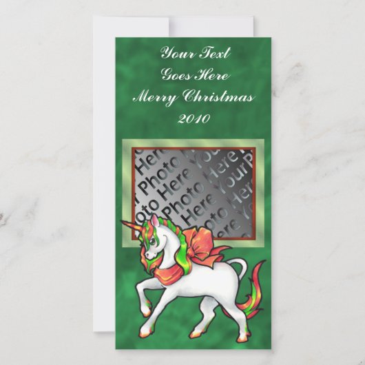 クリスマスユニコーンフォトカード シーズンカード (正面)