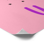 クリスマスユニコーンマジカルレインボーグリーンパープル ポスター (角)