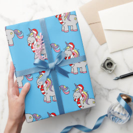 クリスマスユニコーン包装紙 ラッピングペーパー