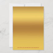 クリスマスユニコーン金ゴールドアクセントパーティー招待状 招待状 (裏面)